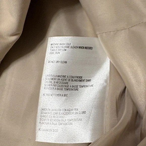 Misses MICHAEL Michael Kors Classic Tan Trench Coat, size Small, NWOT - Picture 5 of 5